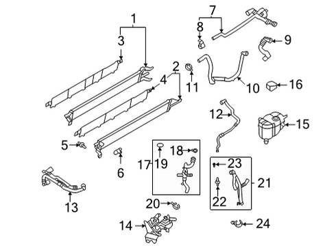 2022 Ford F-150 Radiator & Components Diagram