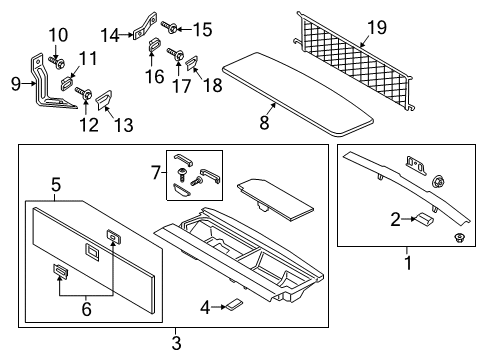 2019 Ford Expedition Interior Trim - Rear Body Diagram