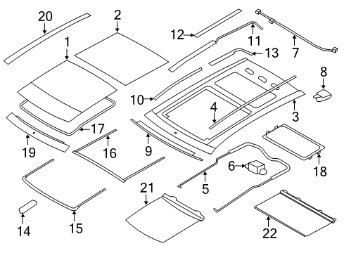 2009 Lincoln MKX Sunroof Diagram