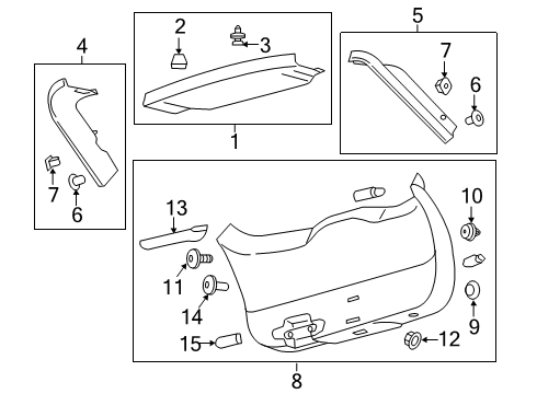 2021 Lincoln Nautilus Interior Trim - Lift Gate Diagram