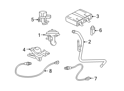 2006 Ford Escape Emission Components Diagram 3 - Thumbnail