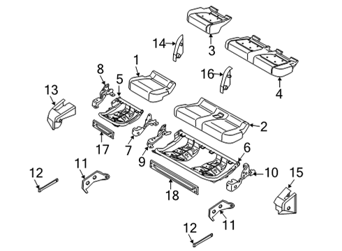2022 Ford F-150 Rear Seat Components Diagram 8 - Thumbnail