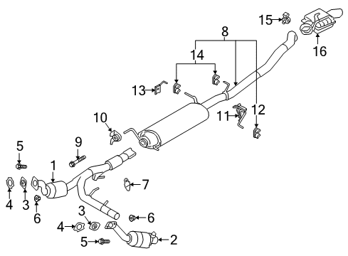 2019 Ford Expedition Exhaust Components Diagram