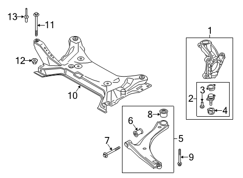 2023 Ford Transit-150 Front Suspension Components, Lower Control Arm, Stabilizer Bar Diagram