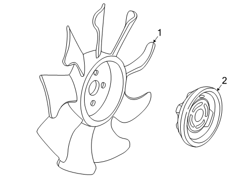 2003 Ford Explorer Sport Cooling System, Radiator, Water Pump, Cooling Fan Diagram 1 - Thumbnail