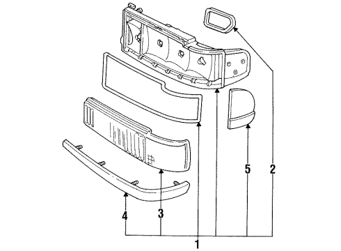 1989 Mercury Sable Tail Lamps Diagram 1 - Thumbnail