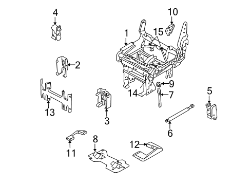 2005 Lincoln Navigator Tracks & Components Diagram