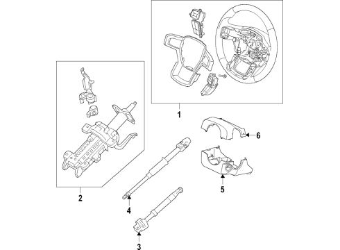 2022 Lincoln Aviator Steering Wheel Diagram for LC5Z-3600-BC