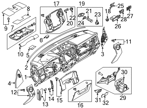 2013 Ford F-350 Super Duty Utility Box, Center Passenger Side Diagram for 8C3Z-2513546-AA