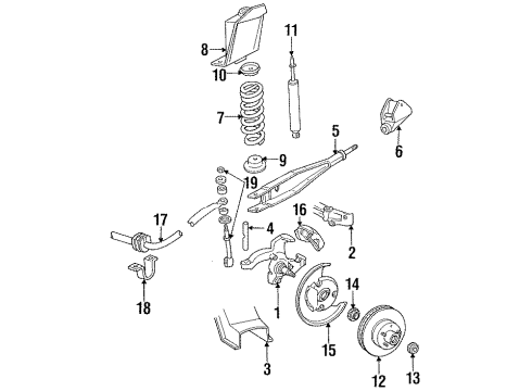1986 Ford E-250 Econoline Front Brakes Diagram