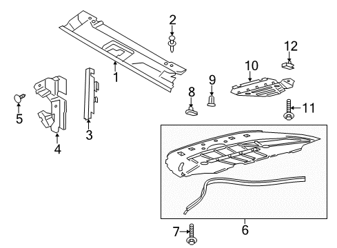 2017 Ford Mustang Splash Shields Diagram 2 - Thumbnail