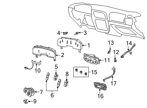 2005 Mercury Mountaineer A/C & Heater Control Units Diagram