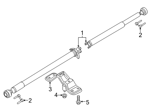 2013 Ford Escape Drive Shaft - Rear Diagram