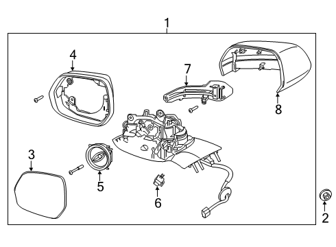 2021 Lincoln Aviator Puddle Lamp, Driver Side Diagram for GD9Z-13B375-C