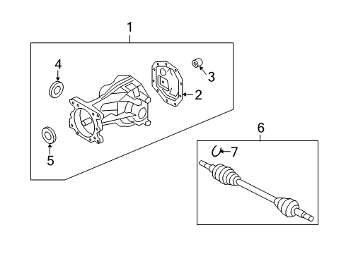 2010 Mercury Mariner Axle & Differential - Rear Diagram 1 - Thumbnail