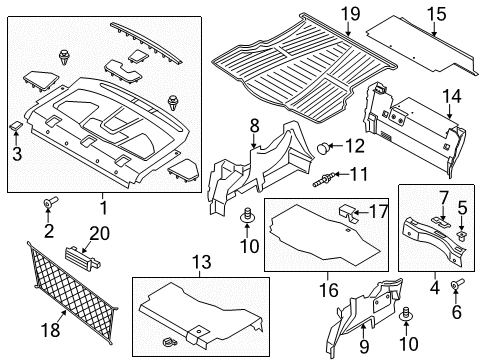 2014 Ford Fusion Interior Trim - Rear Body Diagram