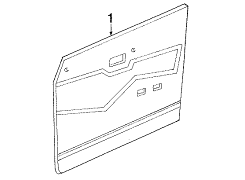1988 Mercury Tracer Belt Weatherstrip, Passenger Side Diagram for E7GZ-6121456-A