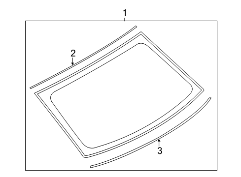 2019 Lincoln Continental Glass & Hardware - Back Glass Diagram