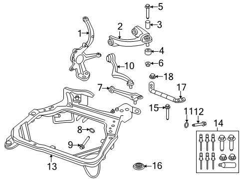 2009 Ford Fusion Engine Cradle, Front Diagram for 8E5Z-5C145-D