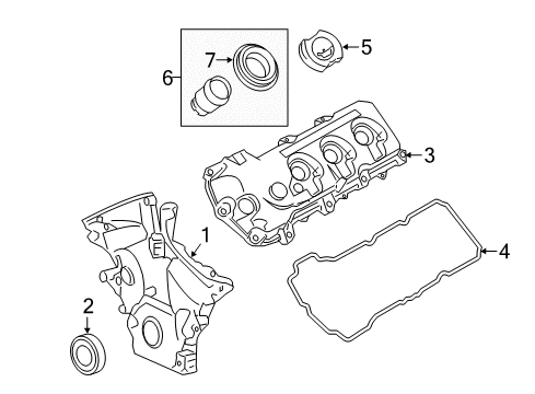 2010 Lincoln MKS Valve & Timing Covers Diagram