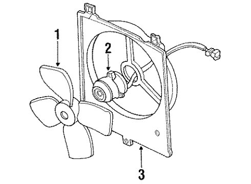 1992 Ford Probe Cooling System, Radiator, Water Pump, Cooling Fan Diagram