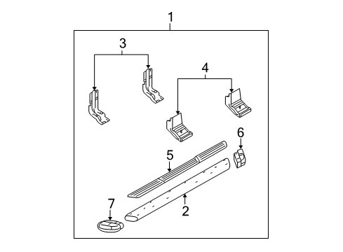 2010 Ford F-350 Super Duty Running Board Diagram 7 - Thumbnail