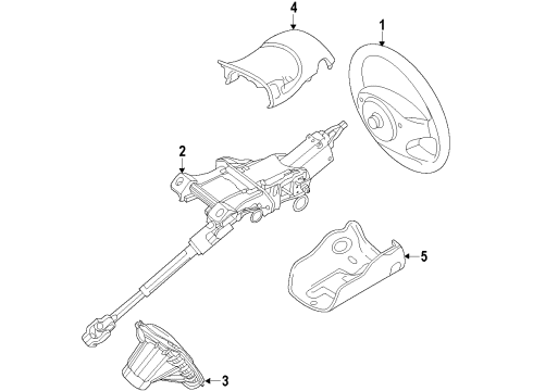 2014 Ford Focus Steering Column & Wheel, Steering Gear & Linkage Diagram 1 - Thumbnail