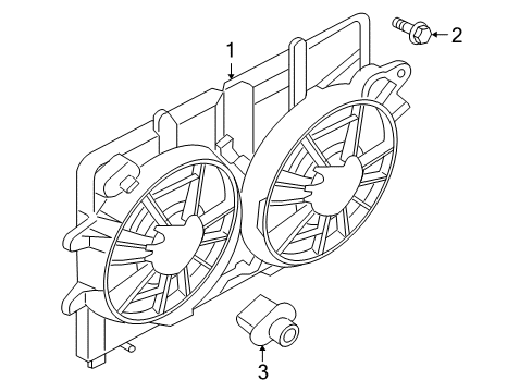 2007 Ford Escape Fan Assembly Bolt Diagram for -N806181-S2