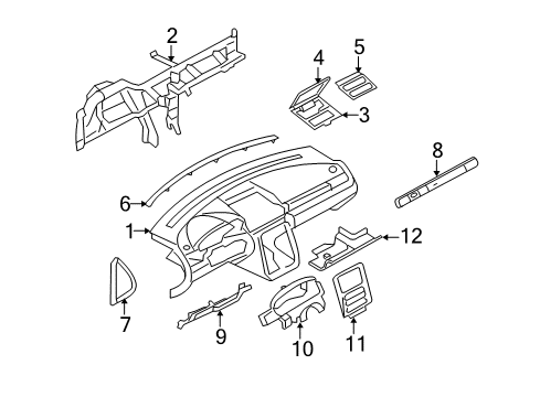 2008 Ford Taurus Instrument Panel Diagram