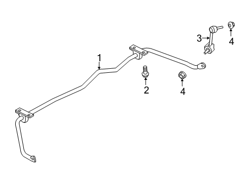 2018 Ford Police Interceptor Utility Rear Suspension, Control Arm Diagram 1 - Thumbnail