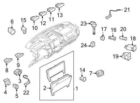 2022 Ford F-150 Lightning Cluster & Switches Diagram