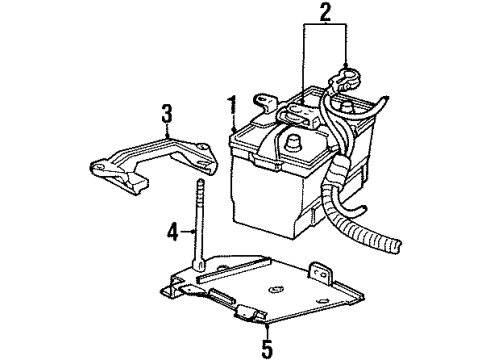 1997 Lincoln Town Car Battery Cable Diagram for F5VY-14300-A