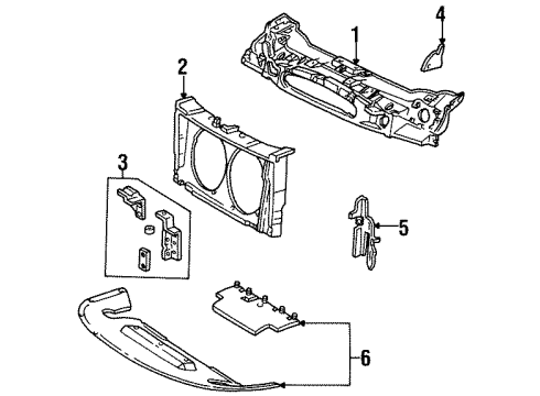 1996 Ford Taurus Lower Bracket, Passenger Side Diagram for F6DZ-8052-A