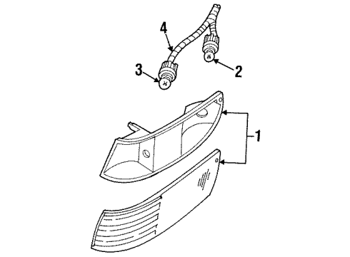 1997 Mercury Grand Marquis Side Marker Lamps Diagram