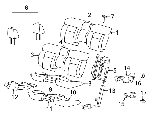 2008 Ford F-150 Front Seat Components Diagram 6 - Thumbnail