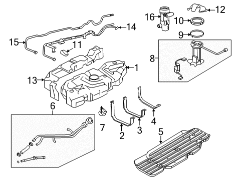 2007 Ford Expedition Fuel Pump Diagram for 7L1Z-9H307-A