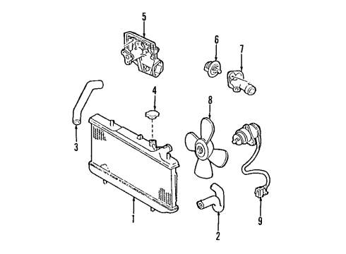 1995 Ford Aspire Thermostat Diagram for F4BZ8575B