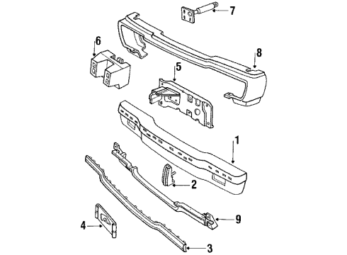 1985 Mercury Marquis Deflector Diagram for E3DZ17779A