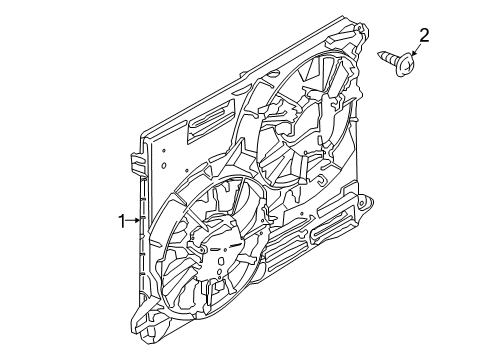 2022 Lincoln Nautilus Cooling System, Radiator, Water Pump, Cooling Fan Diagram 1 - Thumbnail