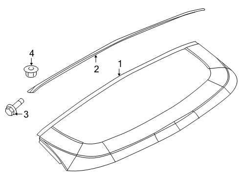 2012 Lincoln MKT Rear Spoiler Diagram