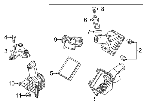 2010 Mercury Milan Filters Diagram 2 - Thumbnail