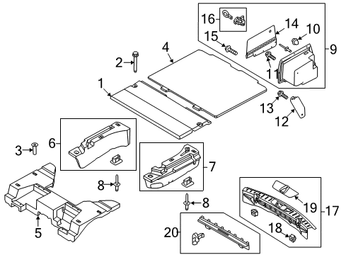 2018 Ford Police Interceptor Utility Interior Trim - Rear Body Diagram