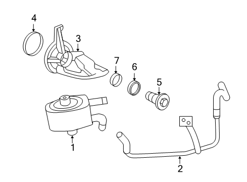 2007 Ford Explorer Sport Trac Engine Oil Cooler Diagram 1 - Thumbnail