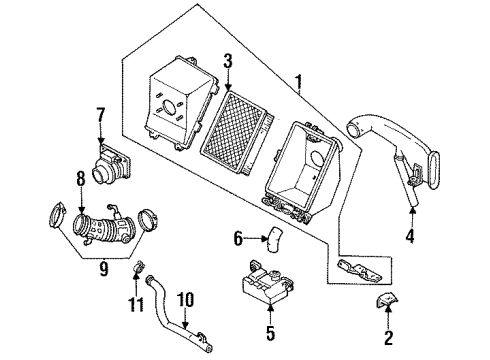 1996 Mercury Villager Oil Filter Diagram for F3XY-6731-A