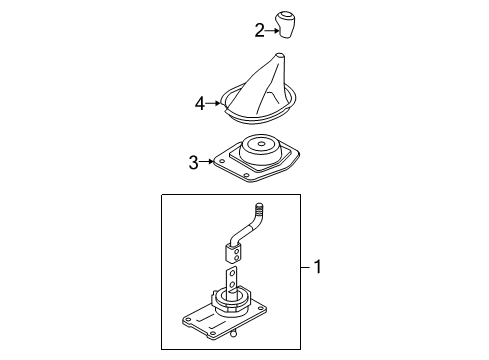 2009 Ford Mustang Shift Plate, Lower Diagram for 7R3Z-7277-A