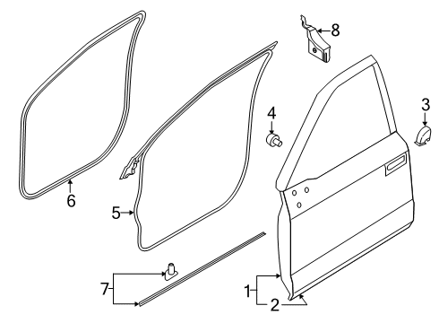 2018 Ford F-250 Super Duty Front Door Diagram
