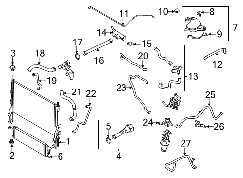 2023 Ford Transit-150 Radiator & Components Diagram