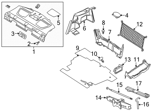 2011 Ford Fusion Interior Trim - Rear Body Diagram