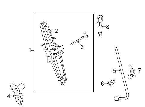 2014 Ford Transit Connect Jack & Components Diagram