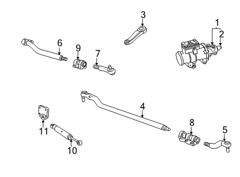 2006 Ford F-250 Super Duty Steering Column & Wheel, Steering Gear & Linkage Diagram